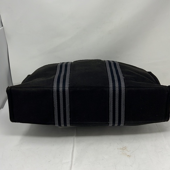 HERMÈS Toile Fourre-Tout MM Black Gray Tote - Picture 4 of 16